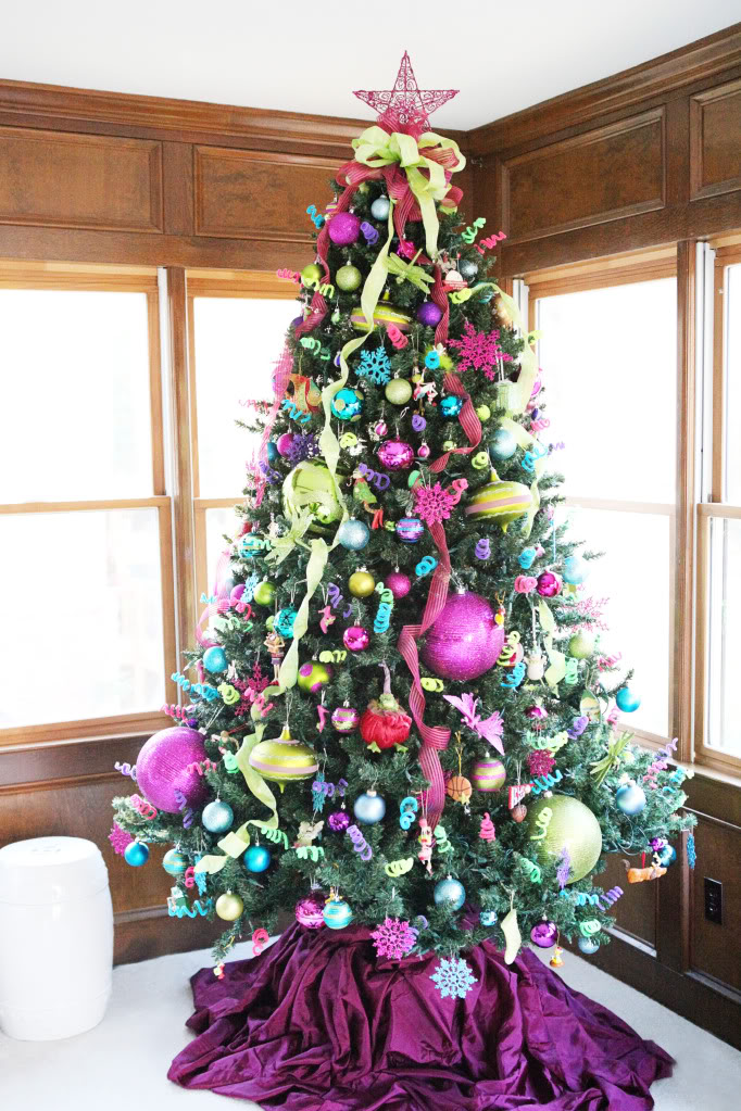 Traditional Christmas Tree decorated with Big Globes