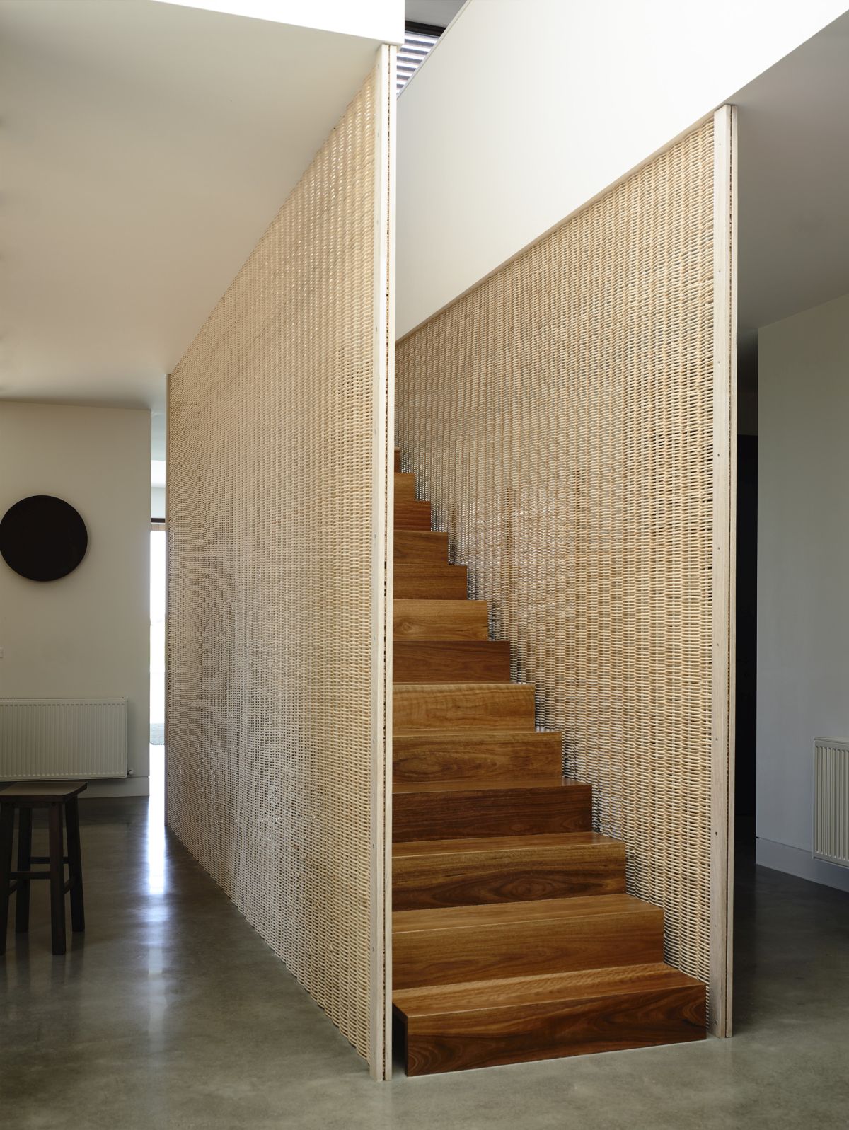 Traditional costal approach to staircase wall