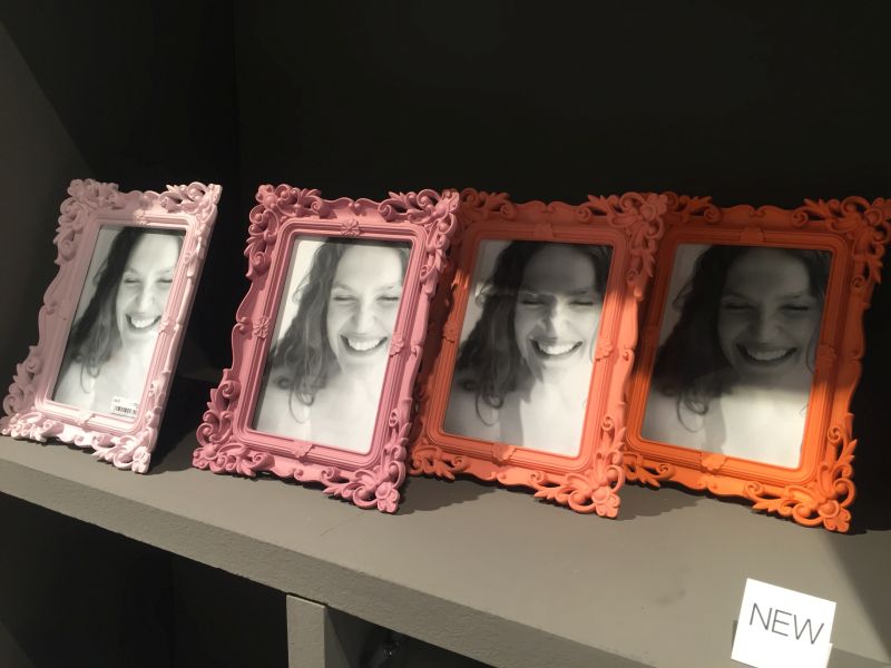 Traditonal vintage style picture frames in bold colors