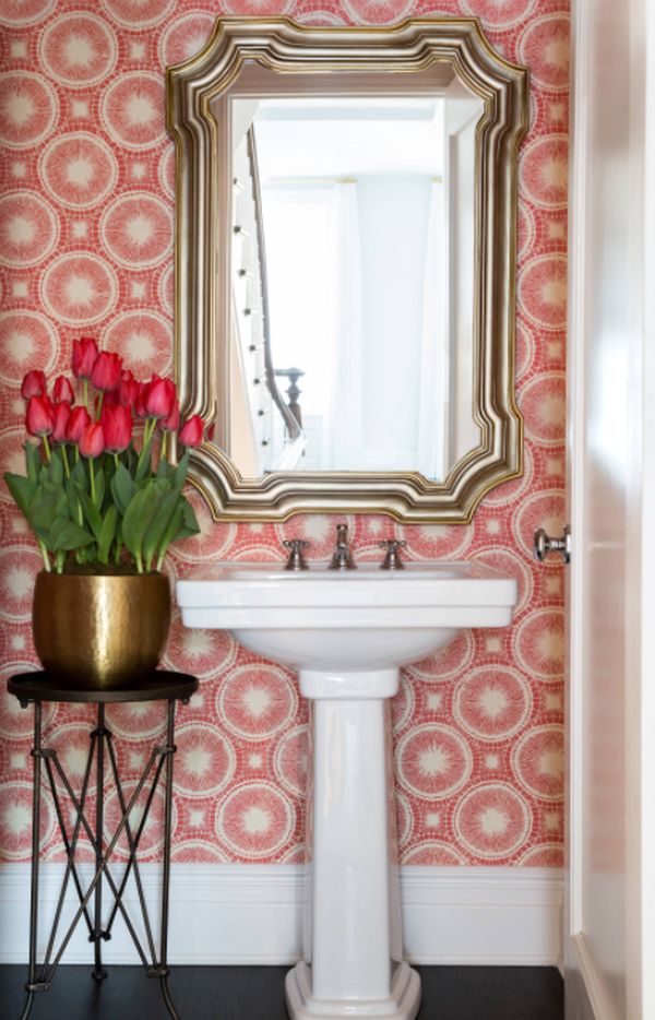 Transitional Powder Room in New York