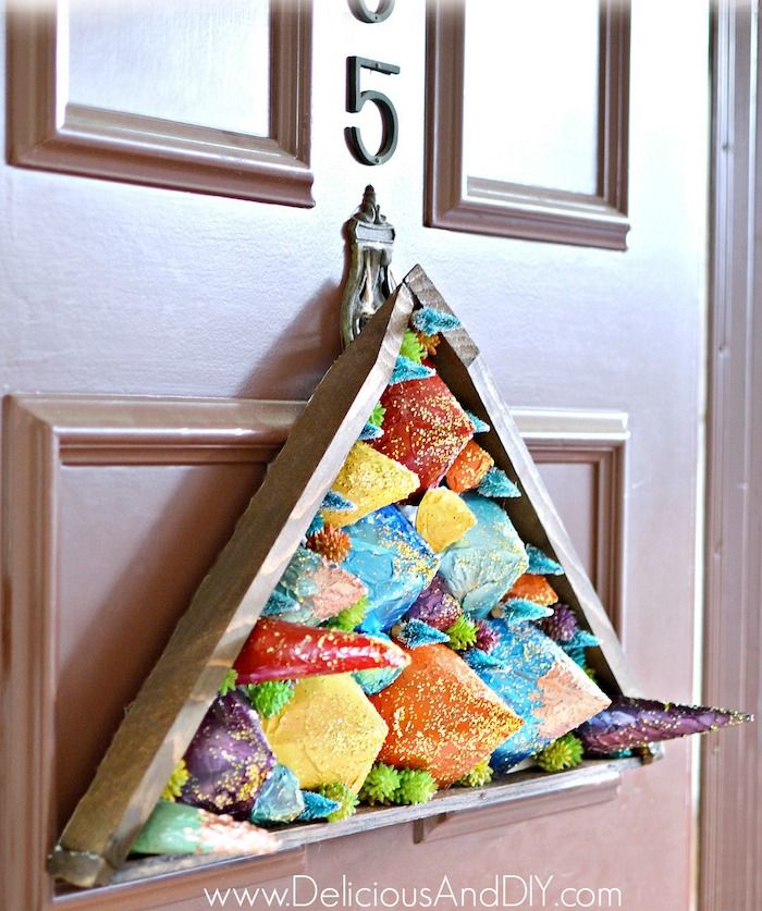 Triangle door wreath