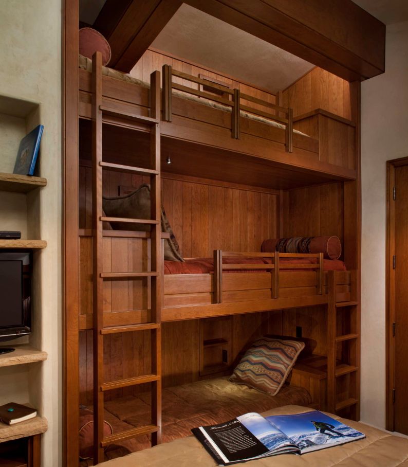 Triple built in bunk beds