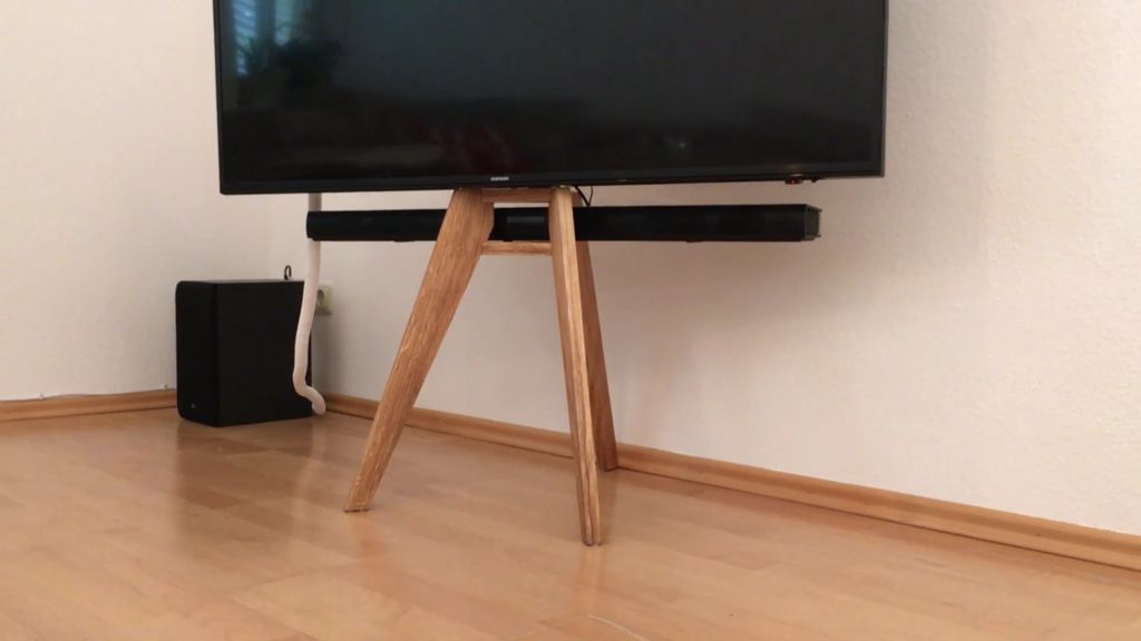 Tripod mid century tv stand