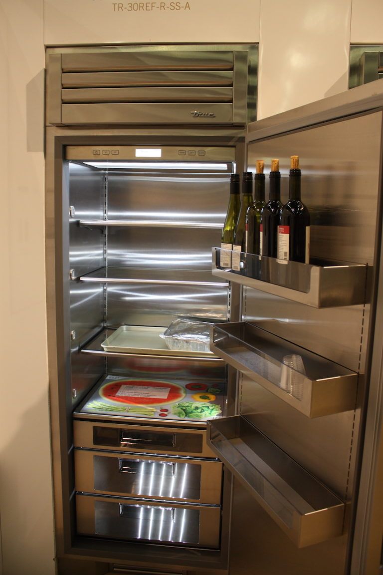 True stainless interior fridge