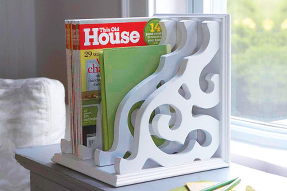 Turn Magazine Holders into Book Storage