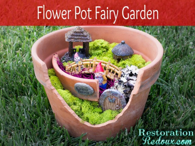 Turn a Broken Pot Into a Mini Fairy Garden