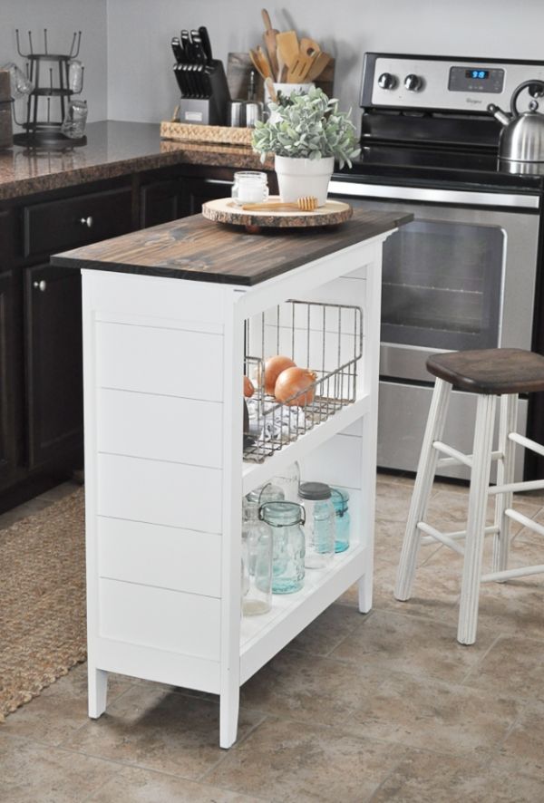Turning a bookshelf into a kitchen island