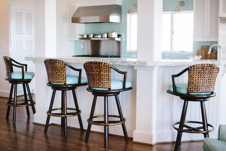 A kitchen island or a bar can have seating on more than one side