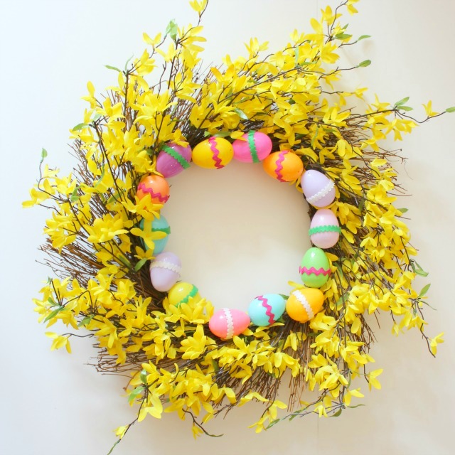 Twigs and leafs spring wreath