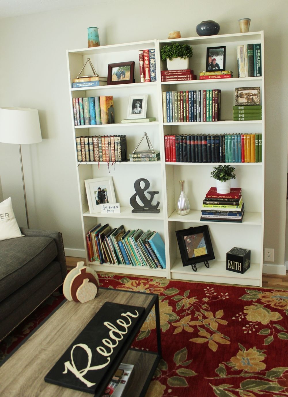 Two contemporary bookshelves