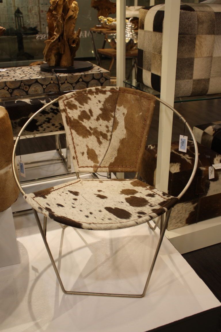 UMA hair cowhide round chair