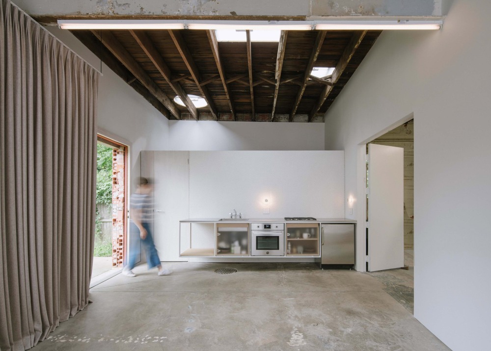 US design studio Davidson Rafailidis Garage conversion kitchen