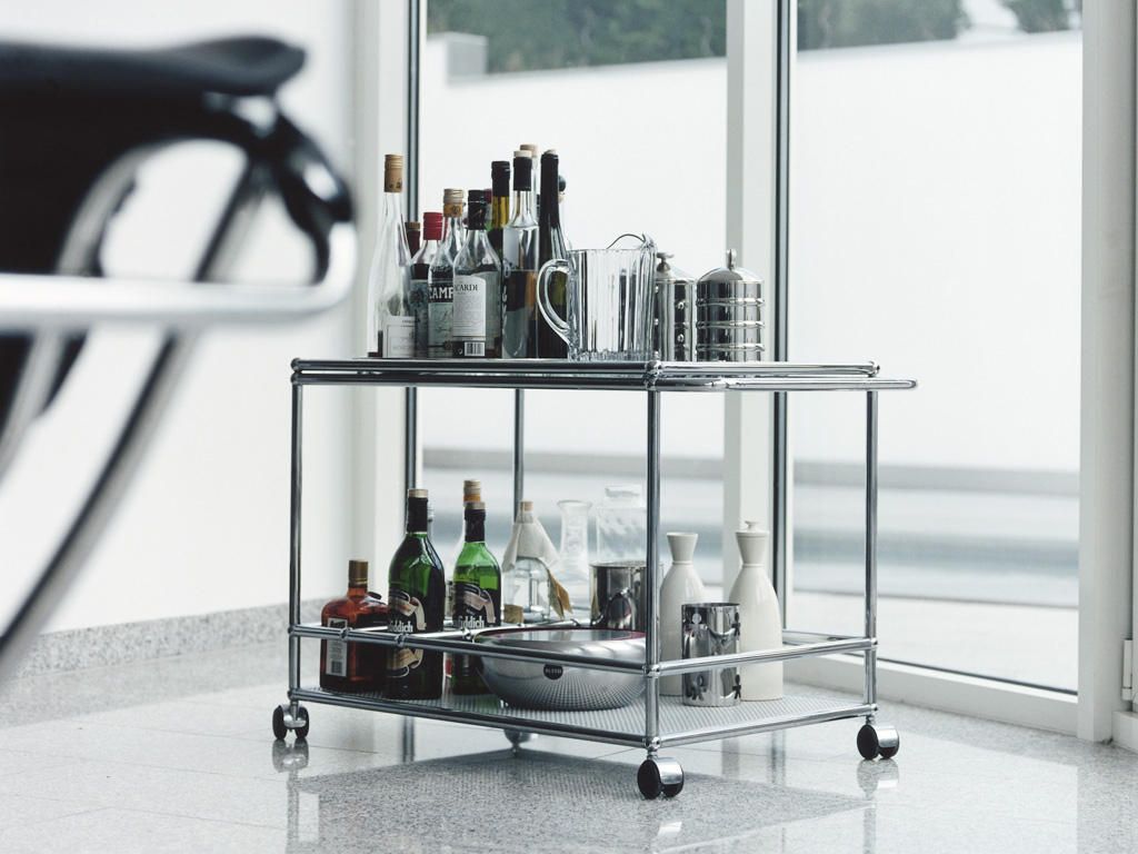 USM Haller Serving Cart by USM Chrome material