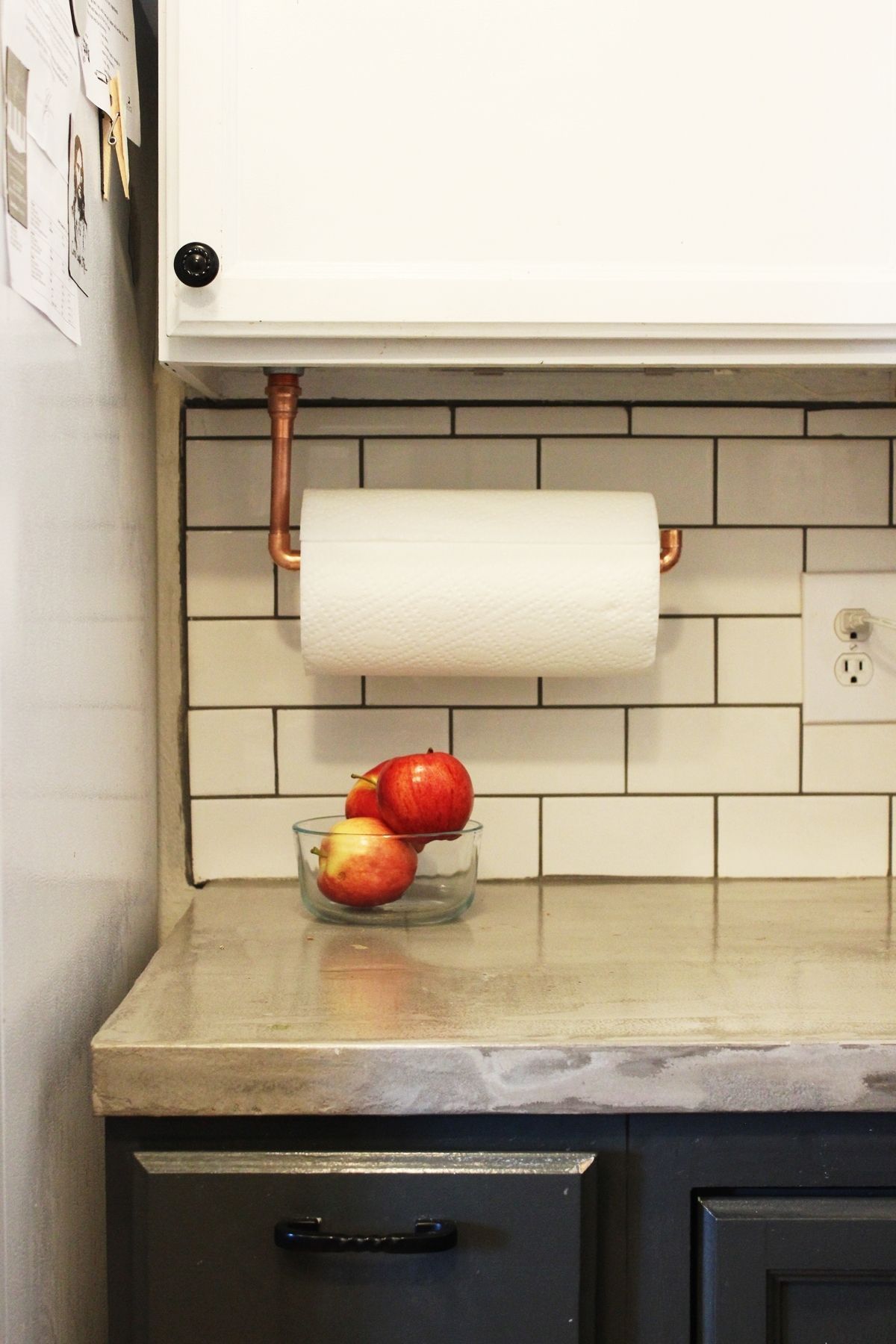 Under Cabinet Kitchen DIY Copper Paper Towel Holder