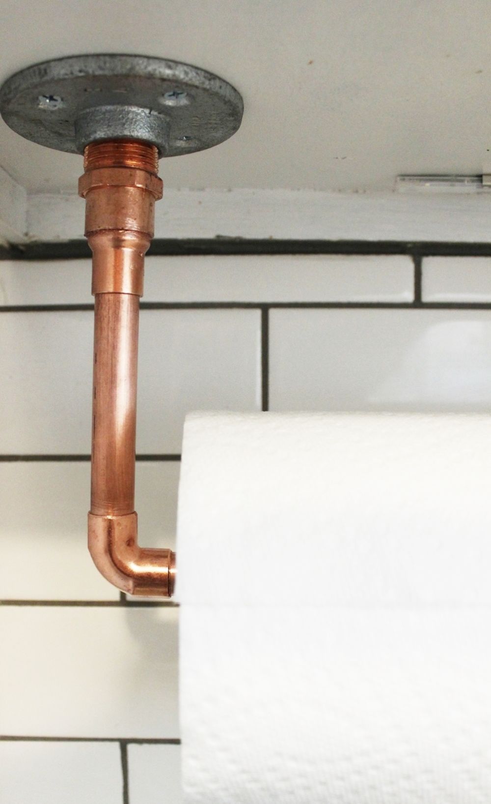 Under Cabinets Copper Paper Roll Holder