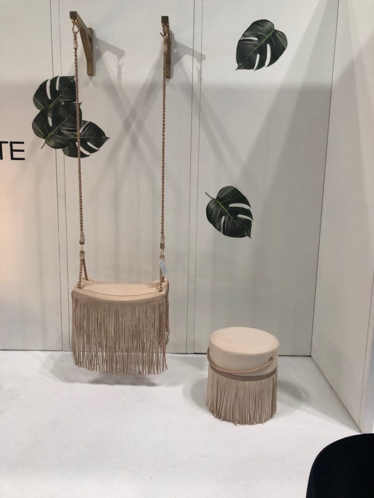 Unexpected Natural Pieces - stool and hanging chair