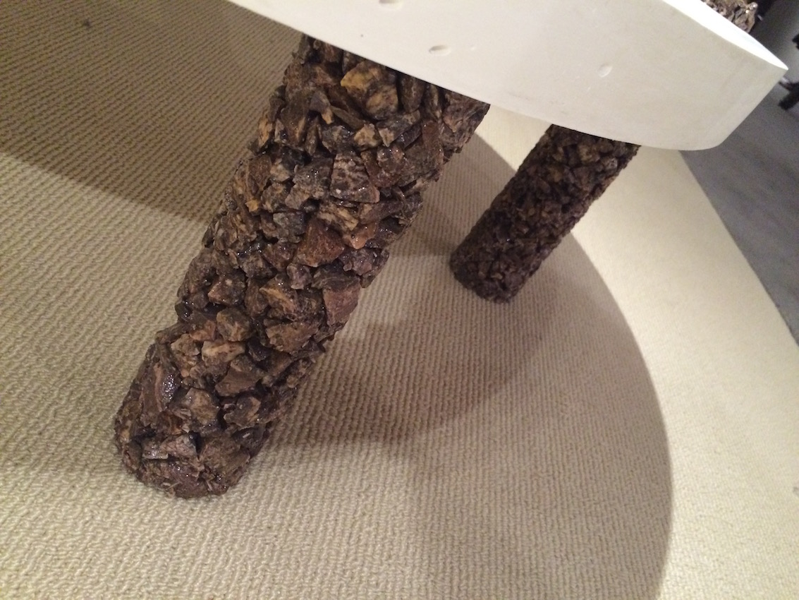 Unique Crushed stone leg