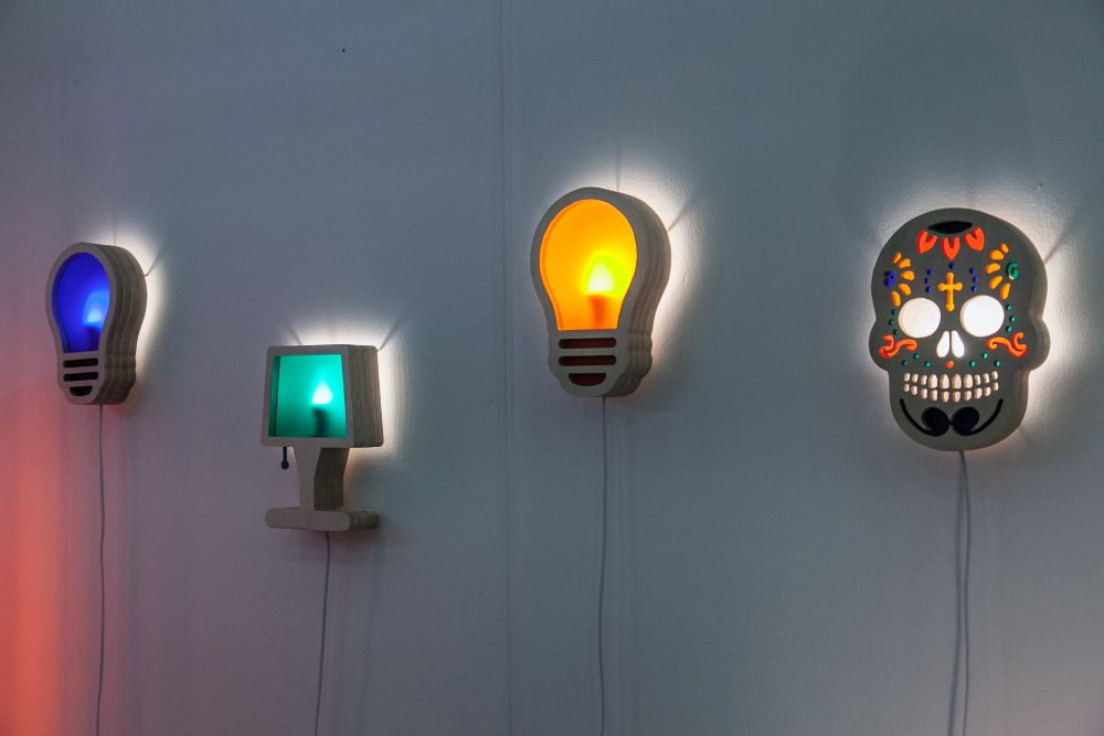 Unique and fun wall art lighting