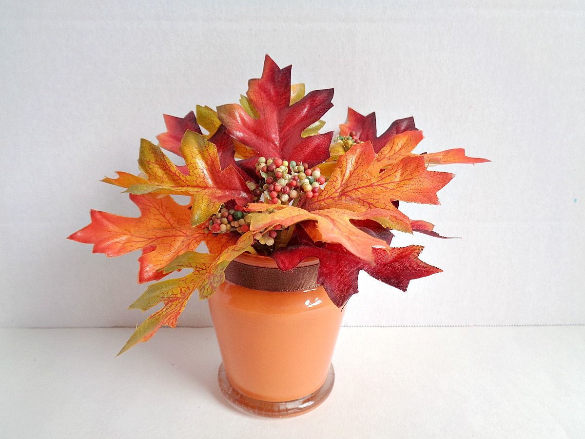 Fall Foliage Candle Centerpiece