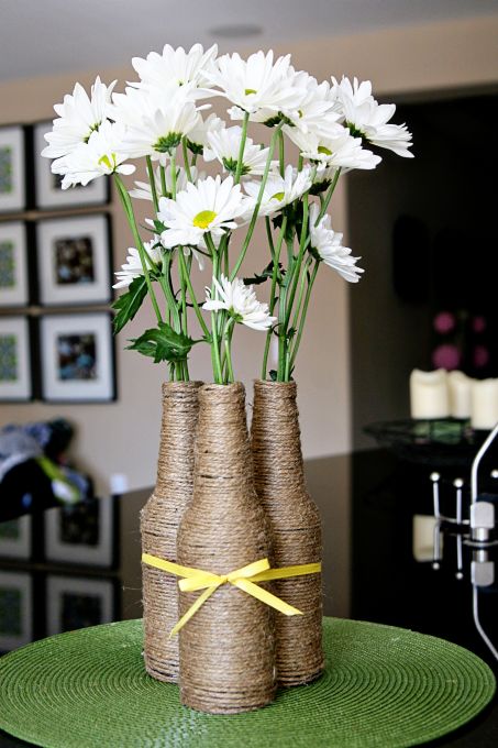 Upcyle wine glass bottles