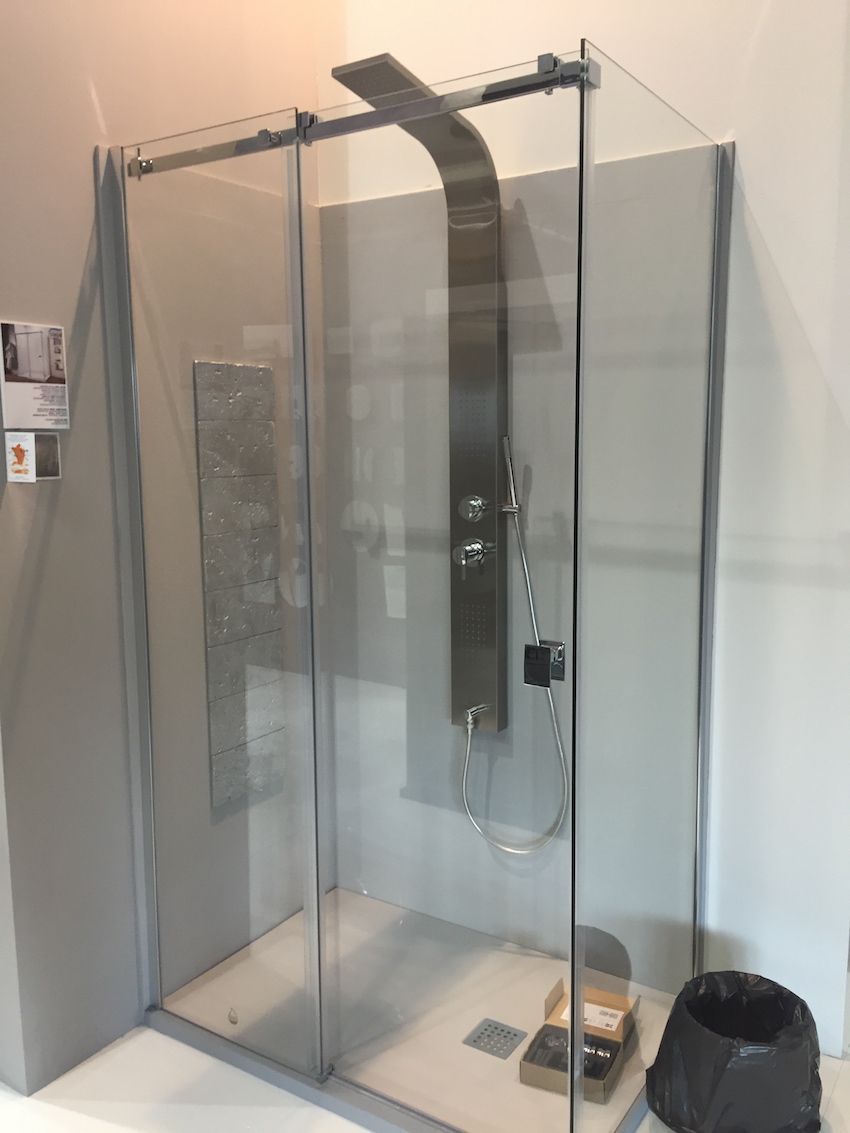 Updated shower Walk-In Shower- High Tech