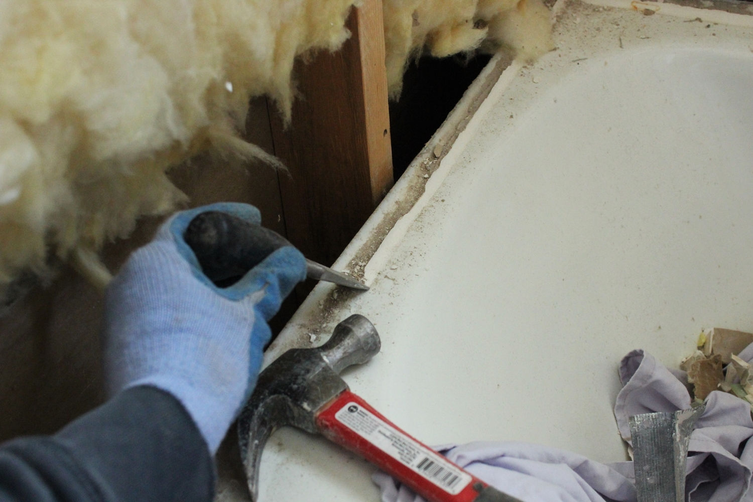 Use a hammer gently