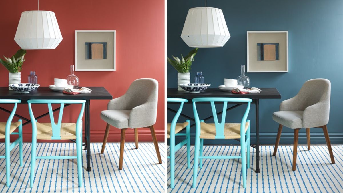 Use modern colors for dining room