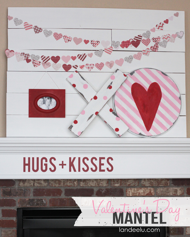 Valentines Day mantel Decor