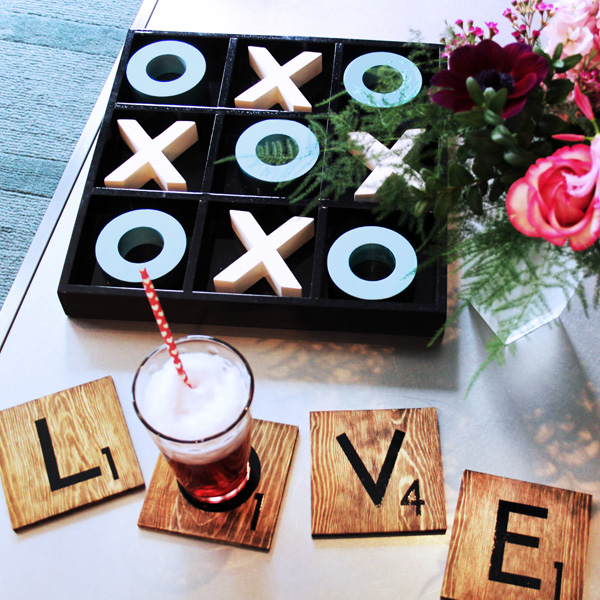 Valentines Scrabble Tile Coasters