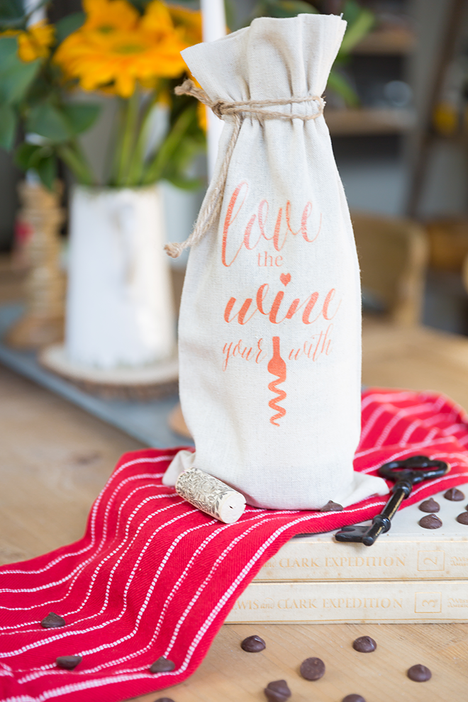 Valentines day Wine Bag