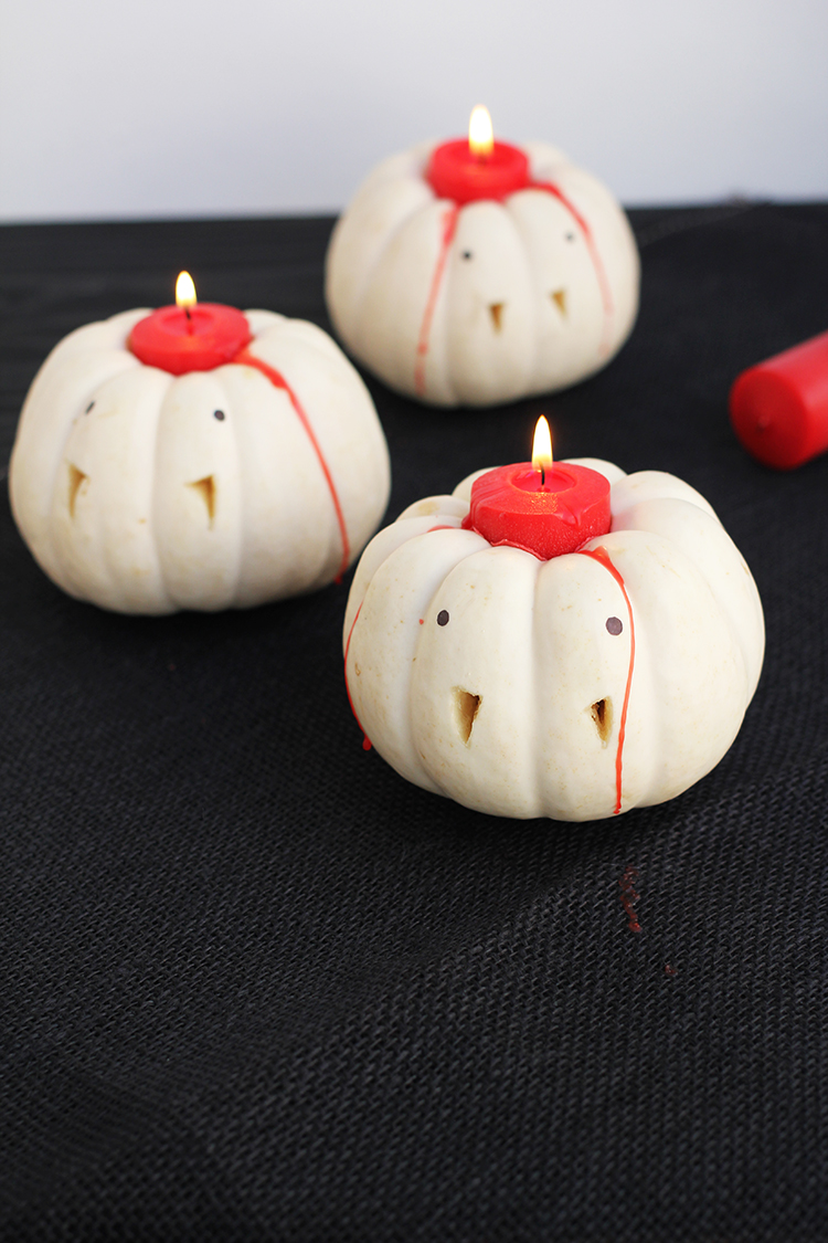 Design Easy Vampire Pumpkin Candle Holders