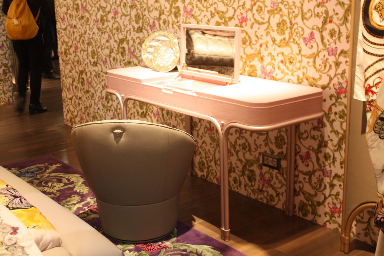 Feminine flair is ideal for a vanity table -- especially a pink one!