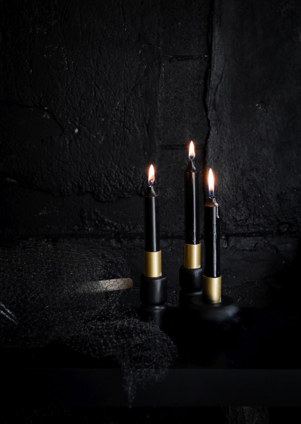 Versatile Black Halloween Candle Holders