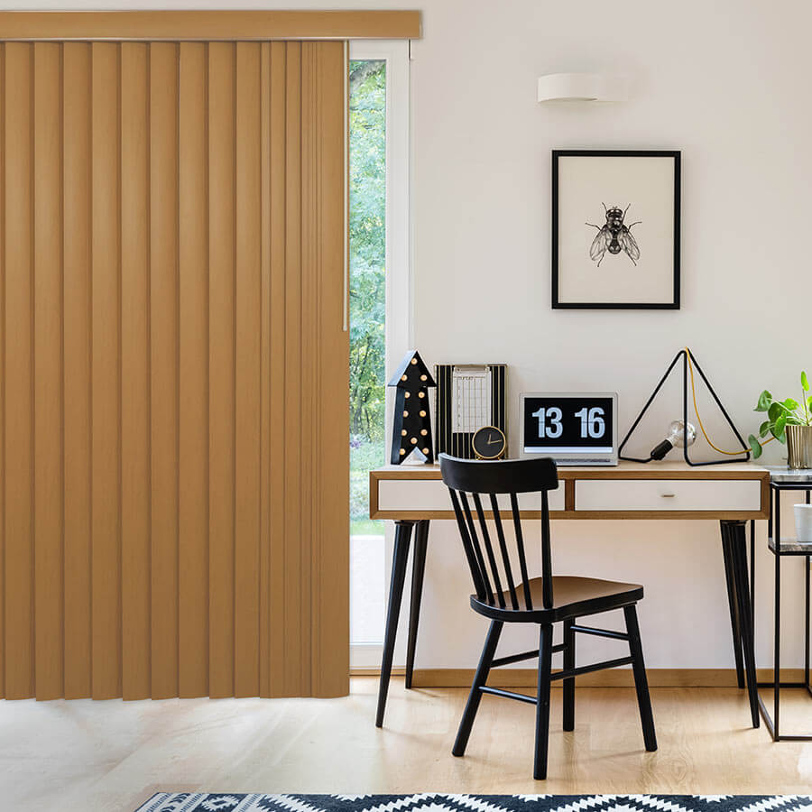 Vertical Faux Wood Blinds