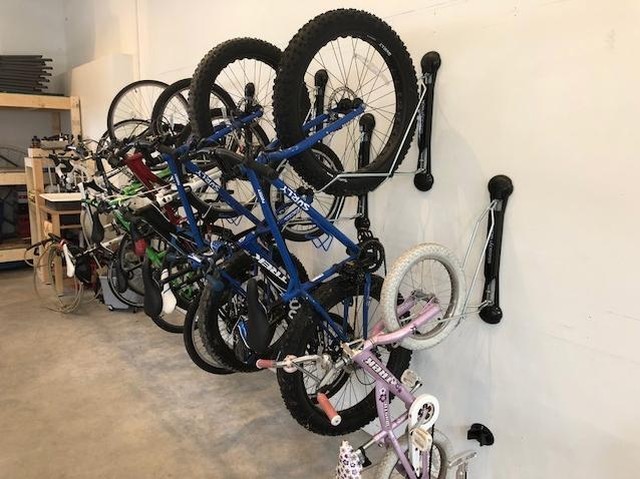 Vertical bike storage for a clutter-free garage