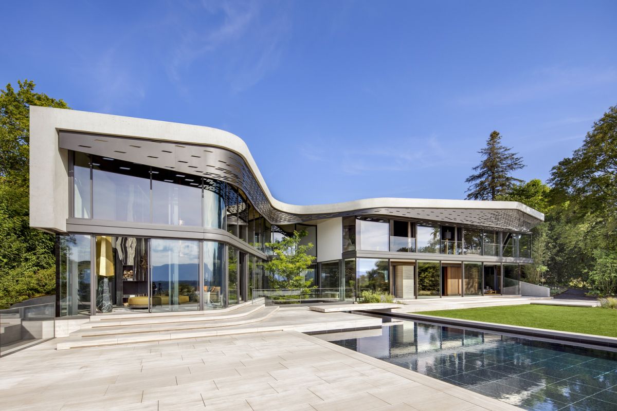 Stunning Villa With A Curved Roofline Inspired