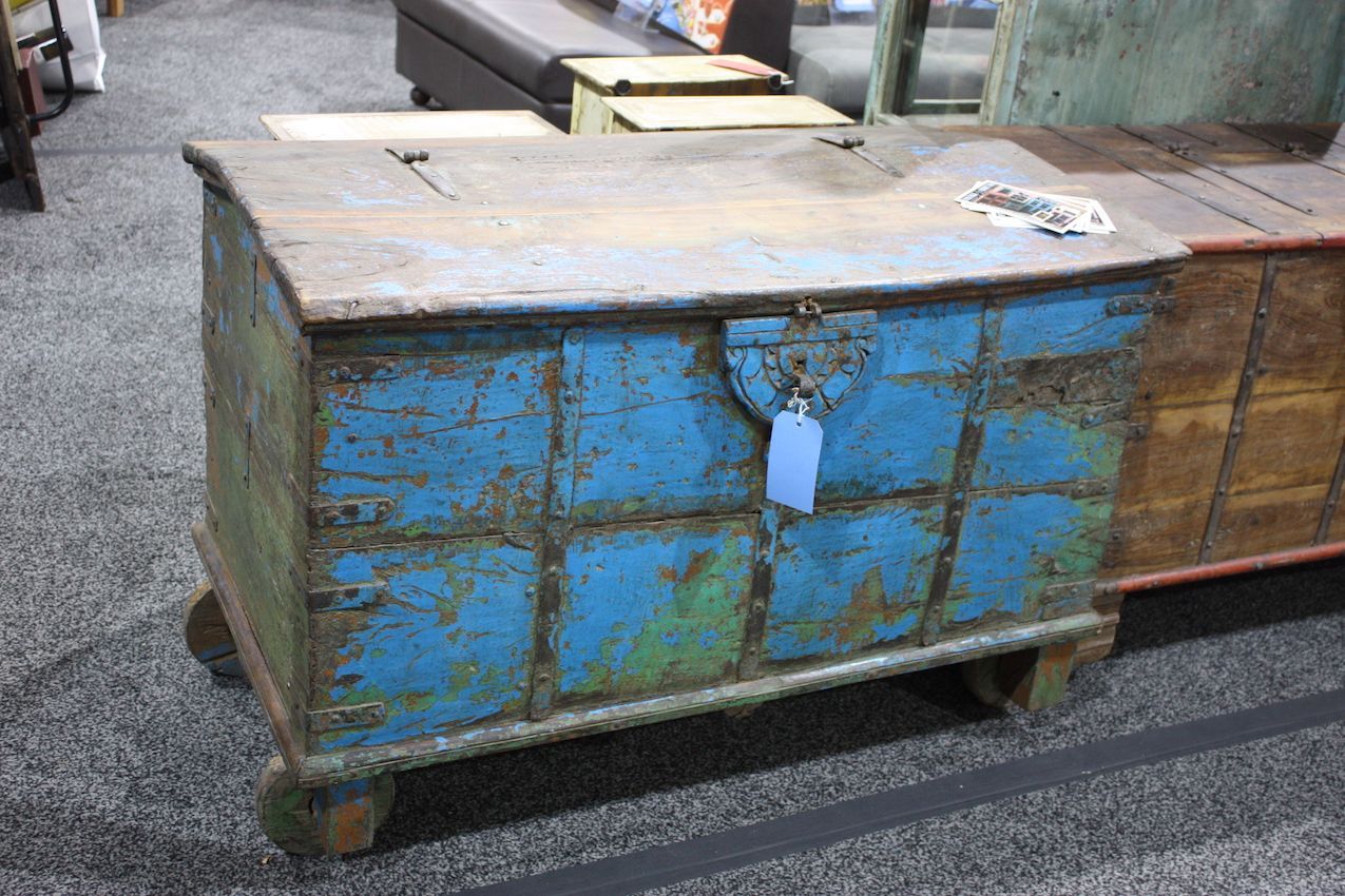 Vintage addition old wood chest