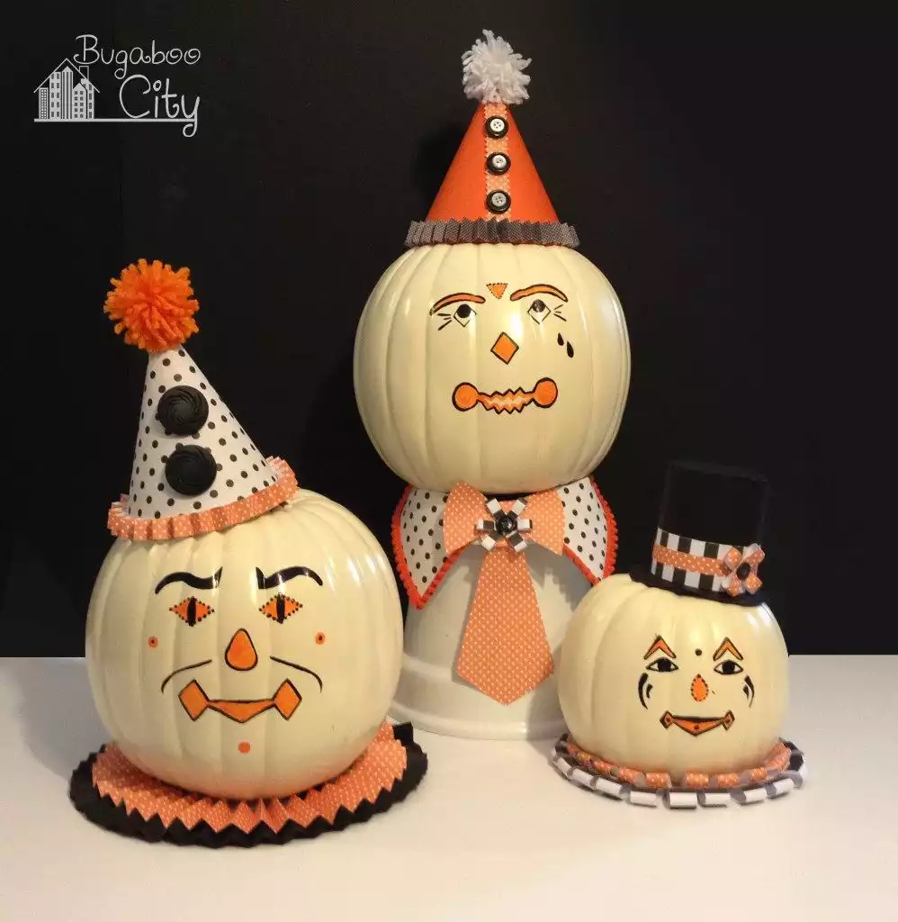 Vintage clown pumpkins