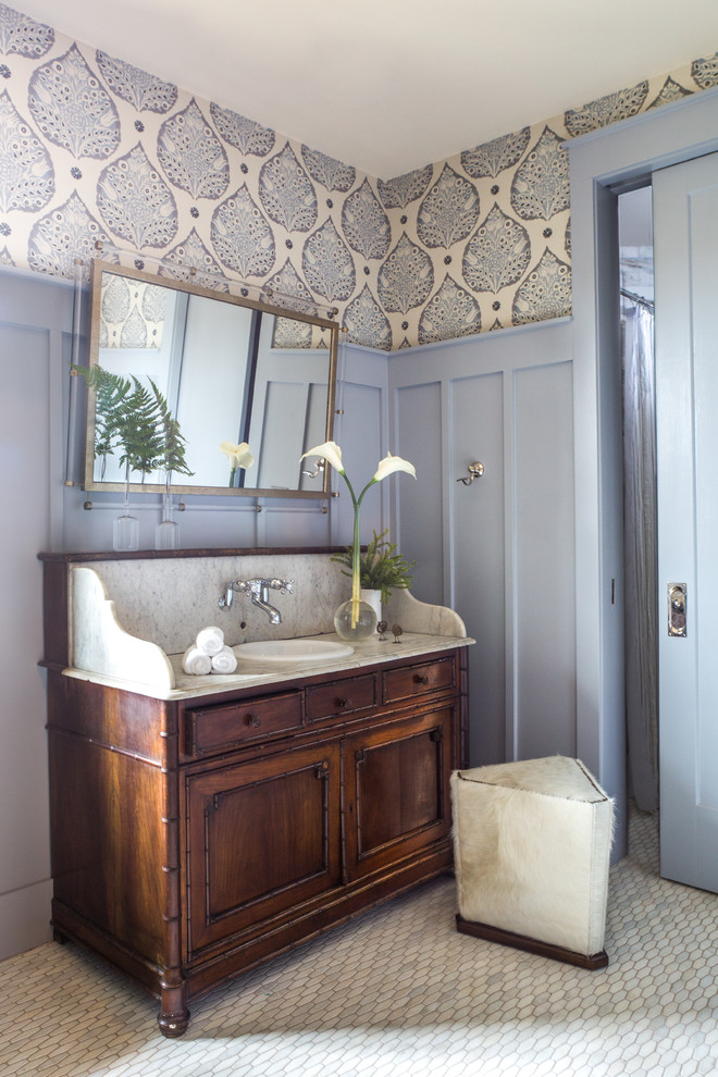 Wainscoting with Wallpaper