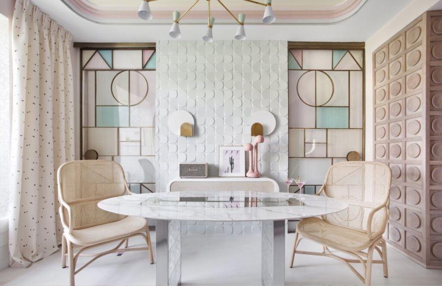Waking up in Palm Springs dining room