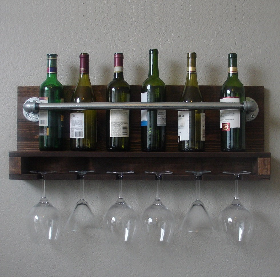 Wall-Mount-Wine-Rack-with-6-Glass-Slot-Holder