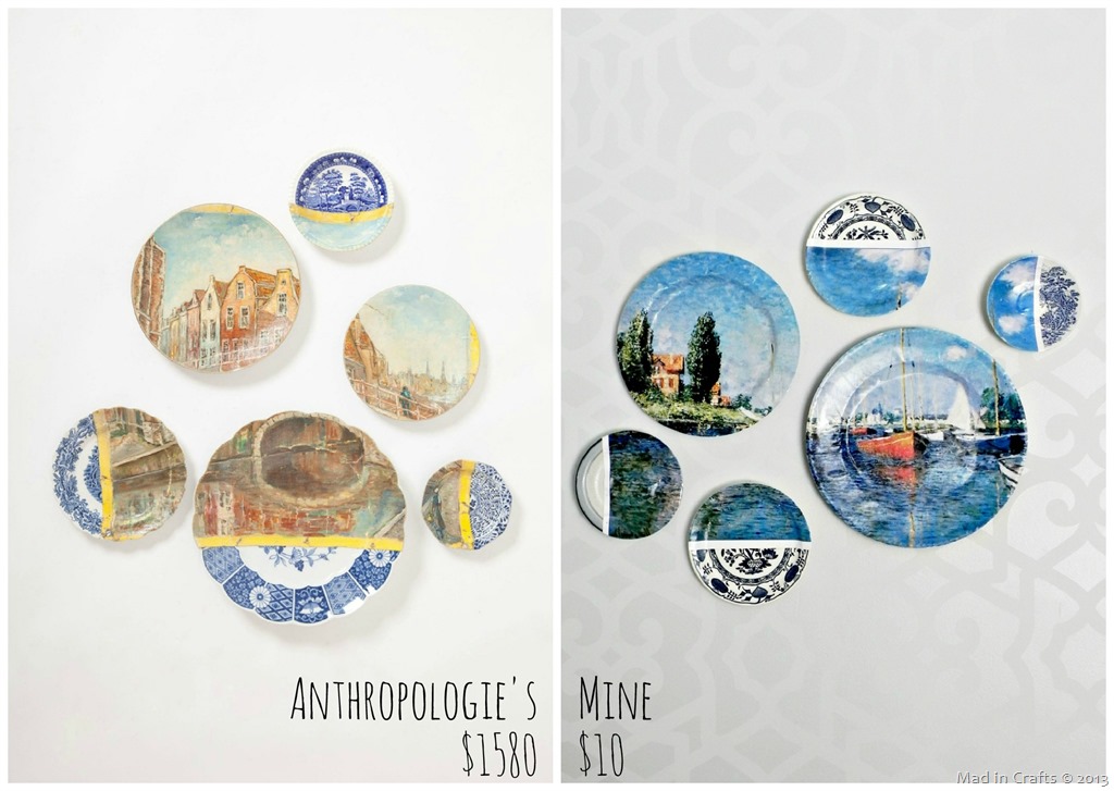 Wall art plates display