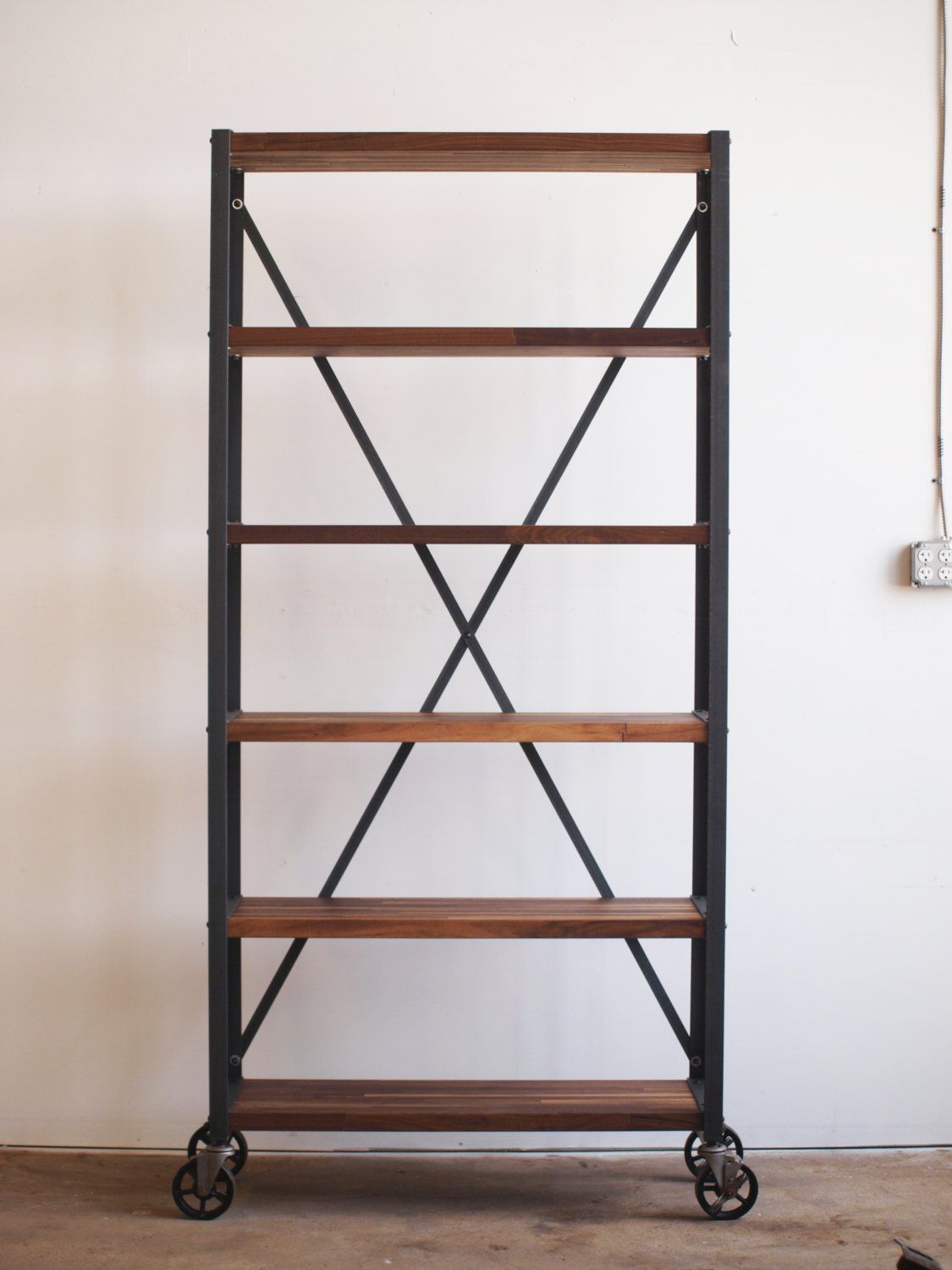 Walnut Engineers Industrial Bookcase 