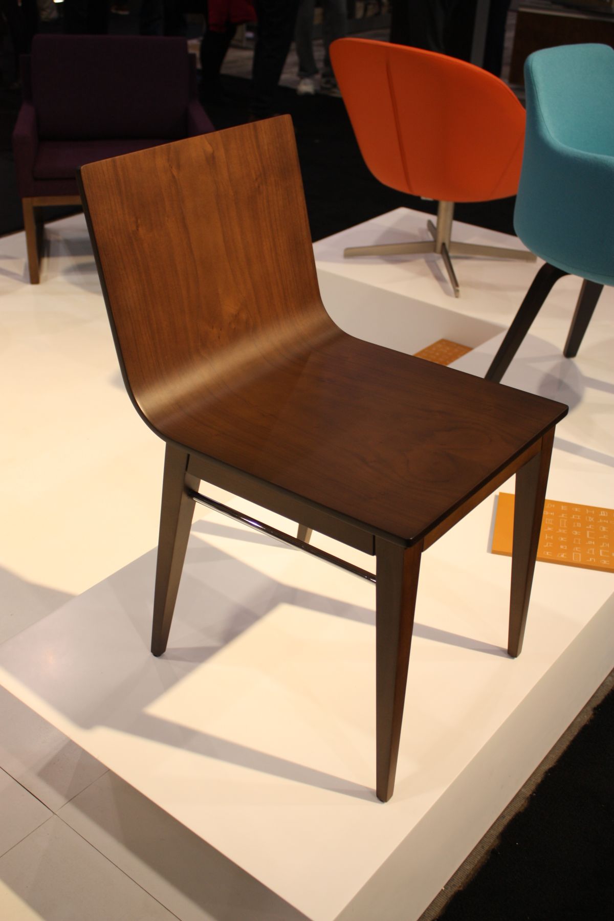 Walnut color dining chairs