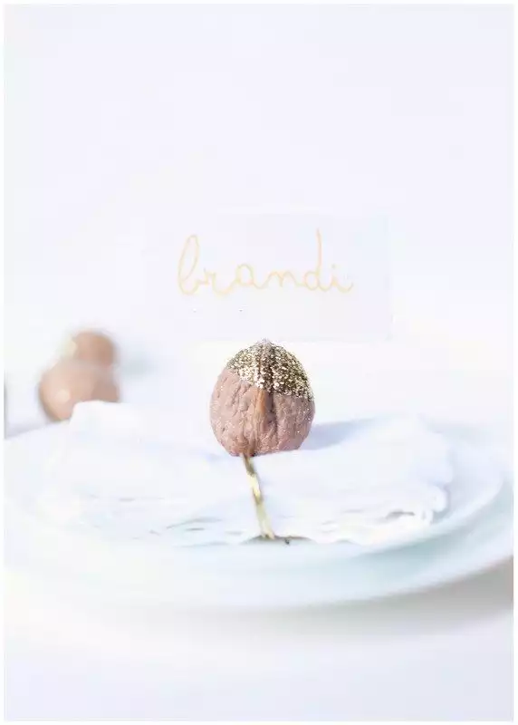 Walnut place card