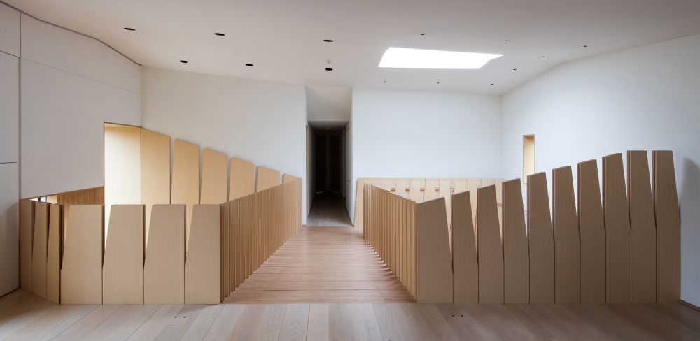 Washington DC residence with plywood interior- staircase