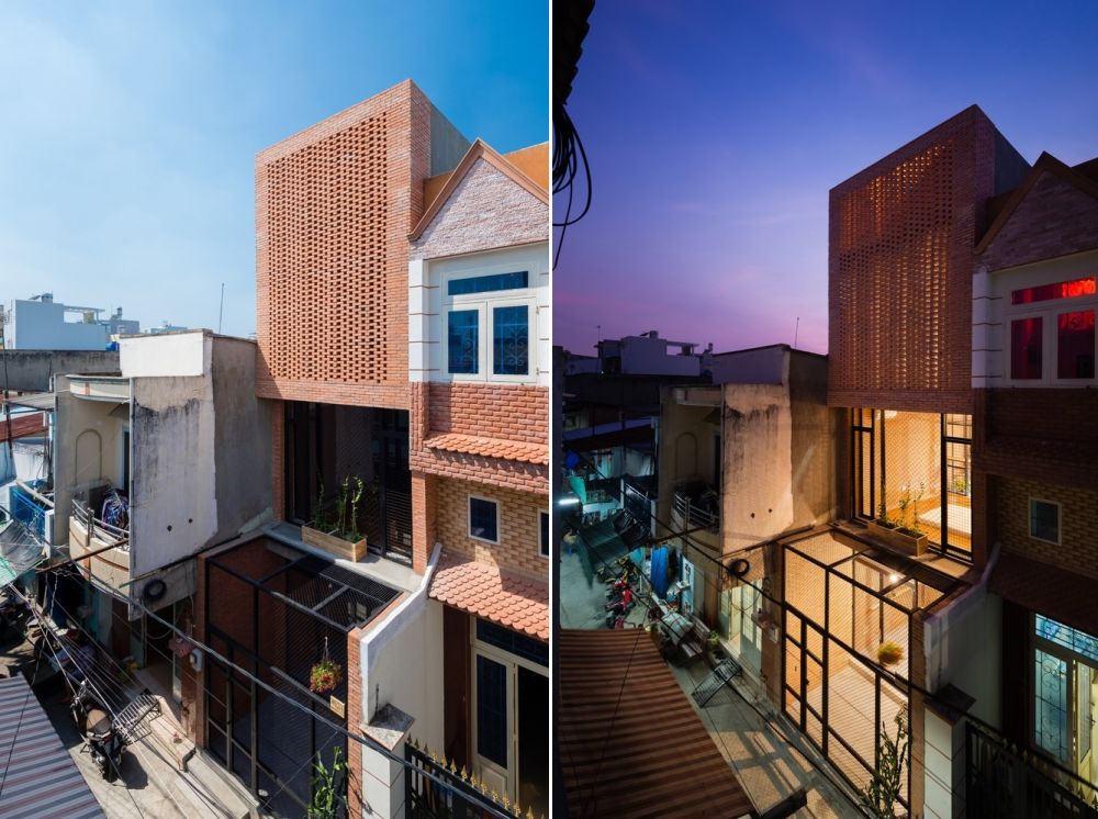 Perforated Brick Facades Make a Home More Stylish and Energy Efficient