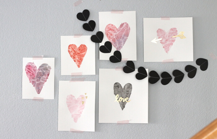 Water color wall art heart