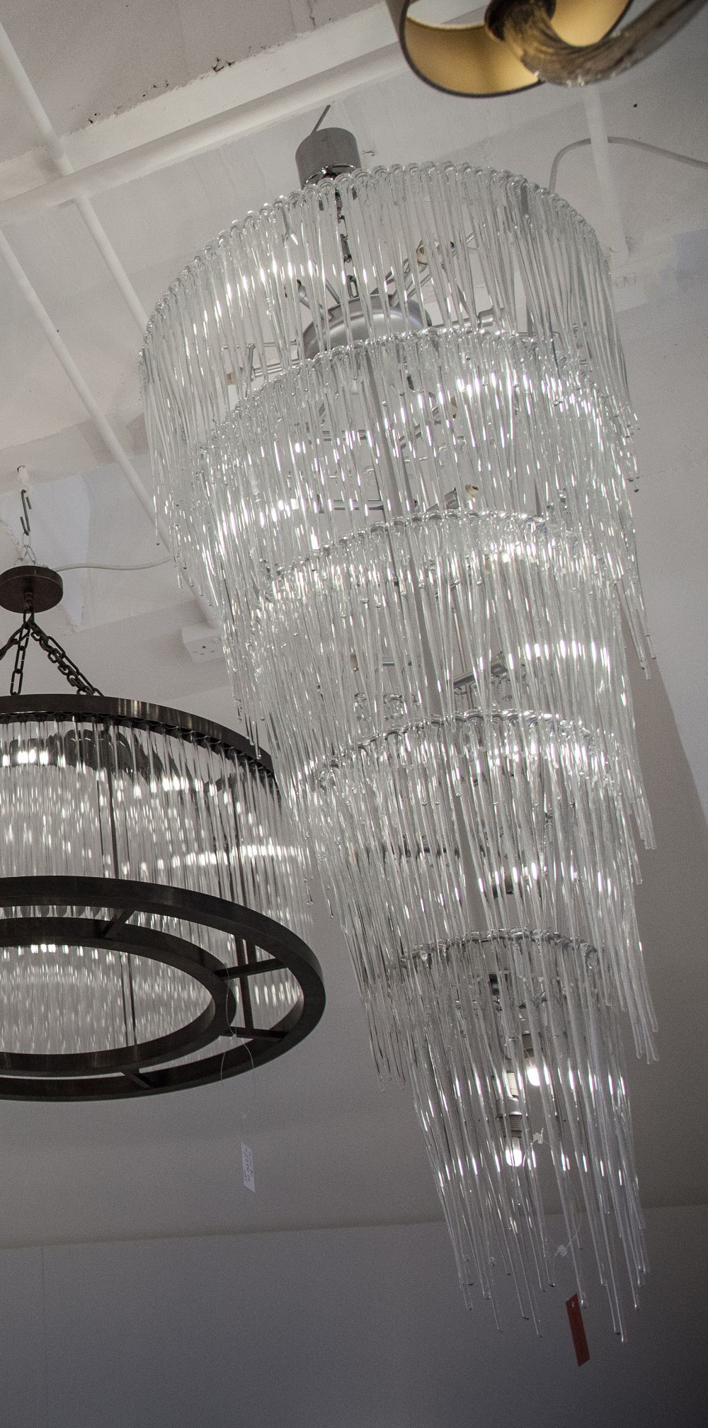 Waterfall chandelier from Glass