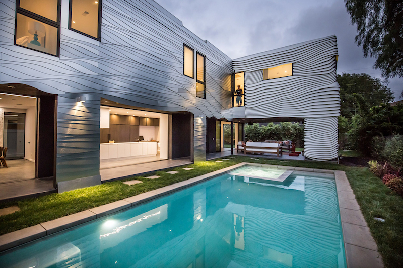 Wave House backyard pool